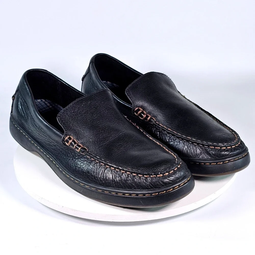 Sperry Top-Sider Hampden Venetian Black Leather Loafers Mens 11 M STS10136